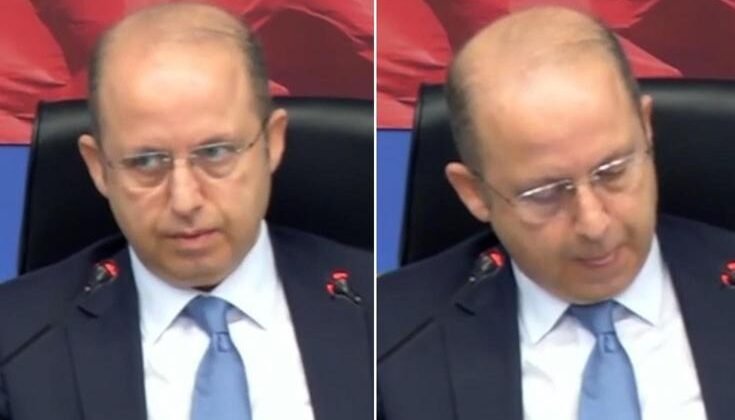 Seçim sırasında ilginç olay! Meclis Başkanı’nın bakışlarına dikkat